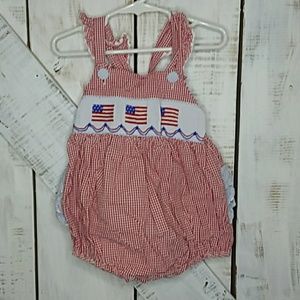 Stellybelly smocked patriotic bubble size 2T